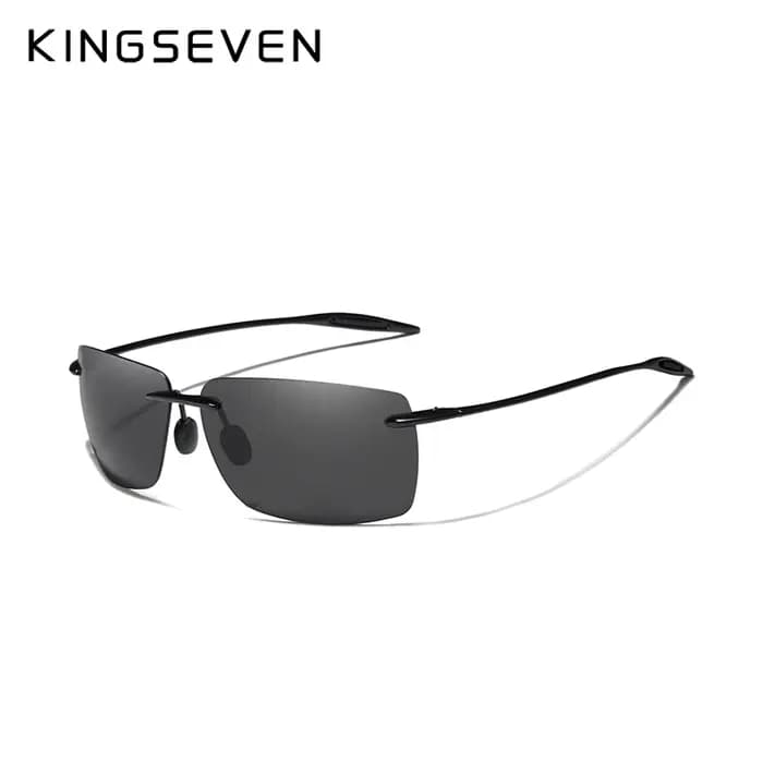 KINGSEVEN marque lunettes de soleil polarisées hommes mode lentille sans monture conduite lunettes d