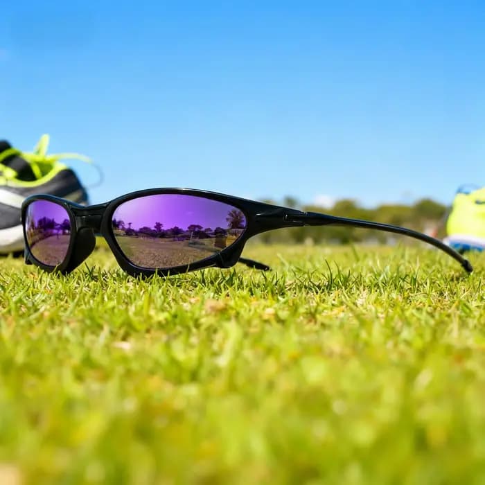 Lunettes de soleil de sport colorées à petite monture futuriste