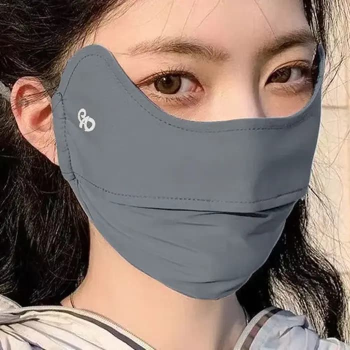 Écharpe de Protection solaire pour le visage, masque fin en soie glacée, voile de couverture d'été,
