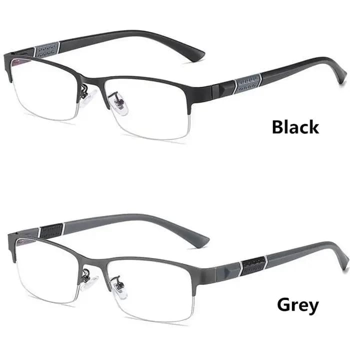 Lunettes de lecture anti-lumière bleue en métal pour hommes, lunettes myopes, lunettes d'affaires, d