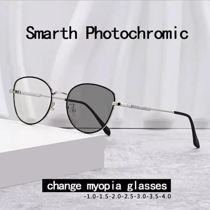 Monture de lunettes pour chat à verres photochromiques, lunettes anti-lumière bleue tendance et poly