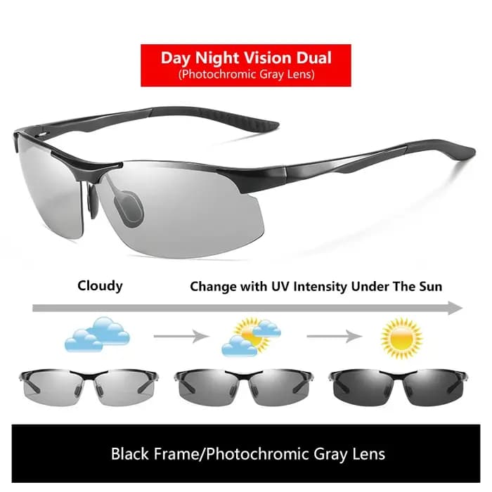 Vsteroids-Lunettes de soleil polarisées sans monture pour hommes