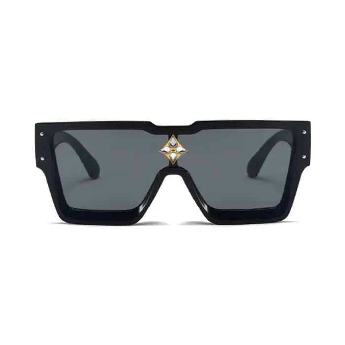 Lunettes de soleil carrées de luxe en diamant pour hommes et femmes, lunettes de soleil de marque de