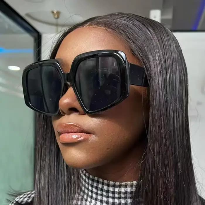 Grandes lunettes de soleil carrées vintage pour femmes