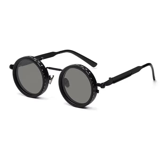 Lunettes de soleil rondes polarisées hommes ND9 lunettes de soleil à gradation réglable femmes rétro