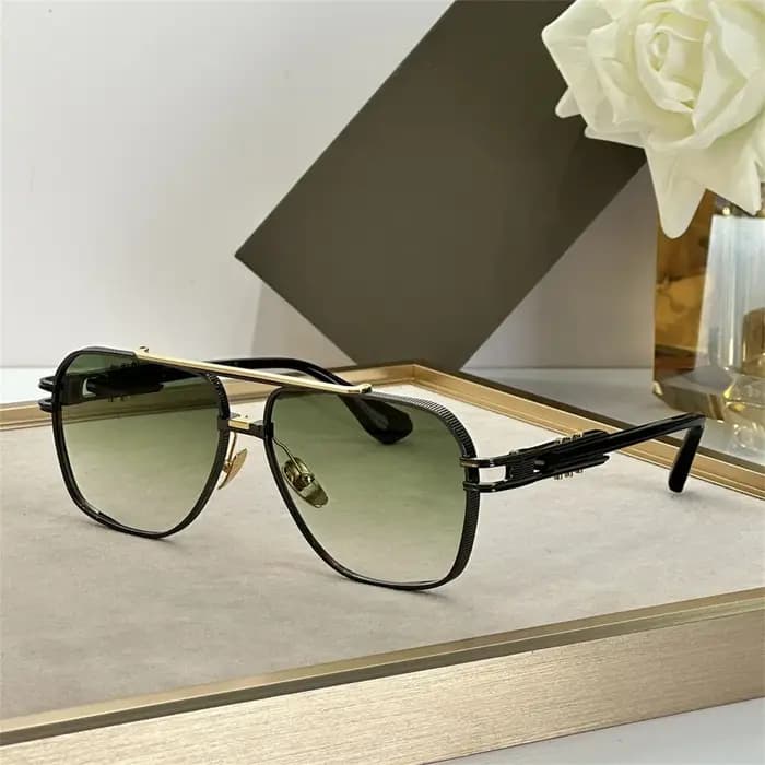 DT KUDRU DTS436-GLD-BLK lunettes de soleil de luxe pour hommes et femmes