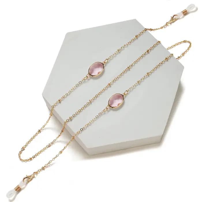 Lunettes de soleil en perles de cristal fleur de bohême pour femmes