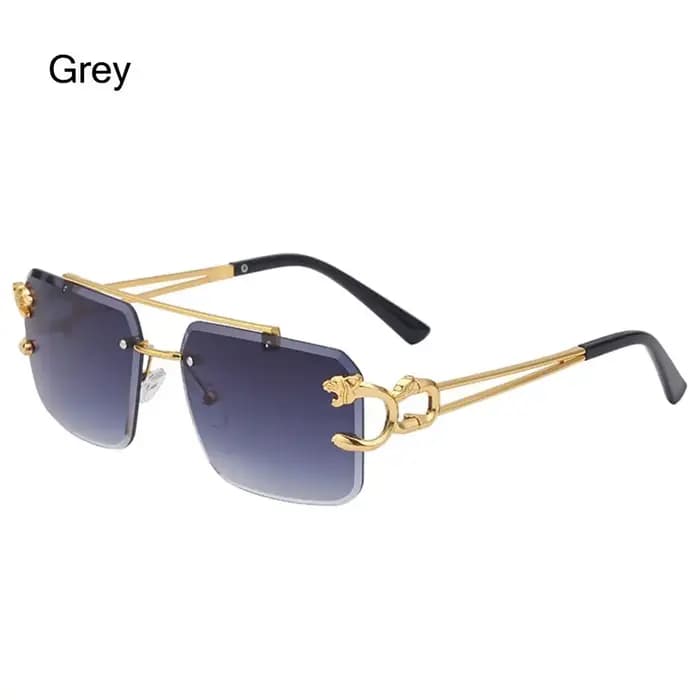 Steampunk – lunettes de soleil carrées sans bords pour hommes et femmes