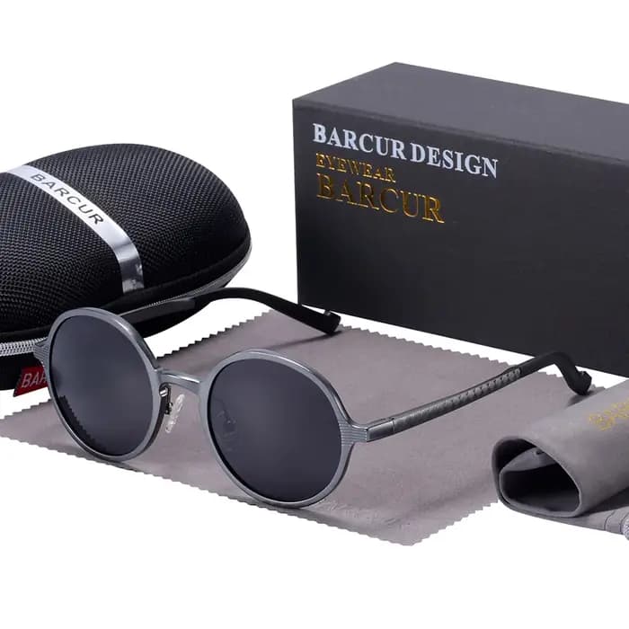 Lunettes de soleil rondes polarisées pour homme et femme