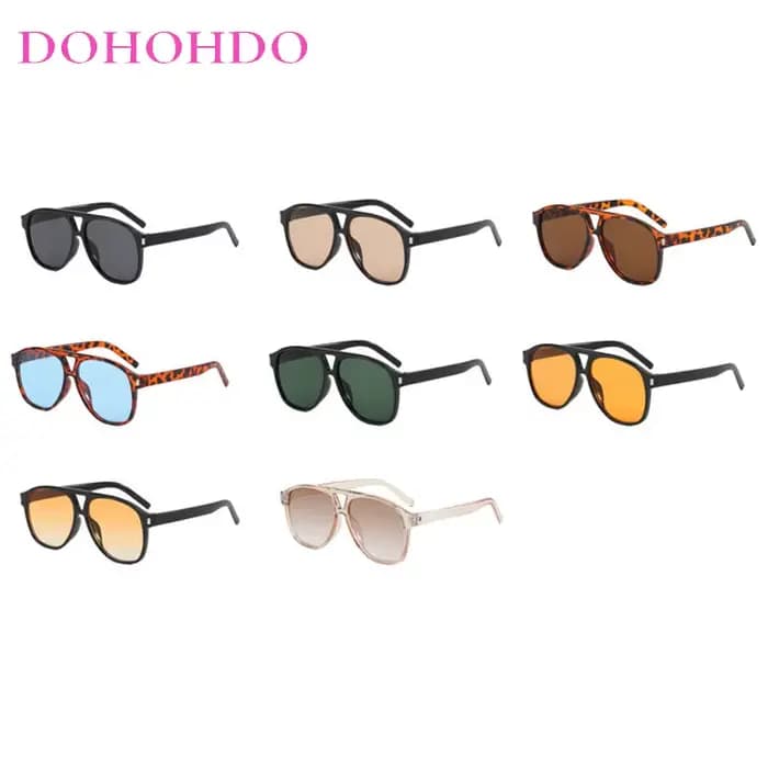DOHOHDO Lunettes de soleil tendance surdimensionnées pour hommes et femmes