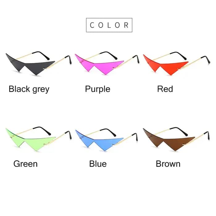 Lunettes de soleil triangle vintage pour femmes