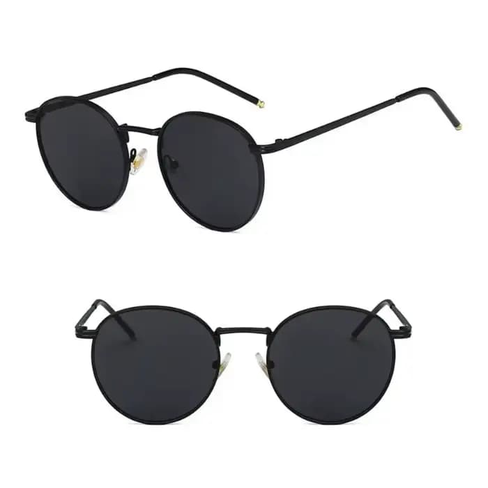 Lunettes de soleil rondes en métal pour femmes et hommes
