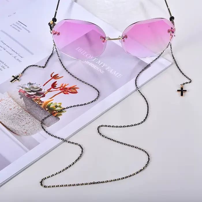 JOAnti-Perte Lunettes de Soleil Noires pour Femme