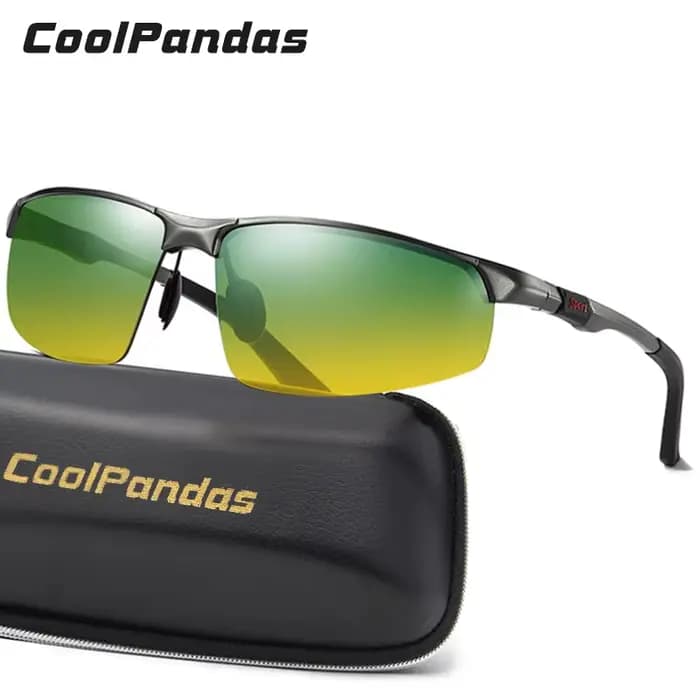 Marque Design lunettes de soleil polarisées hommes carré en aluminium magnésium