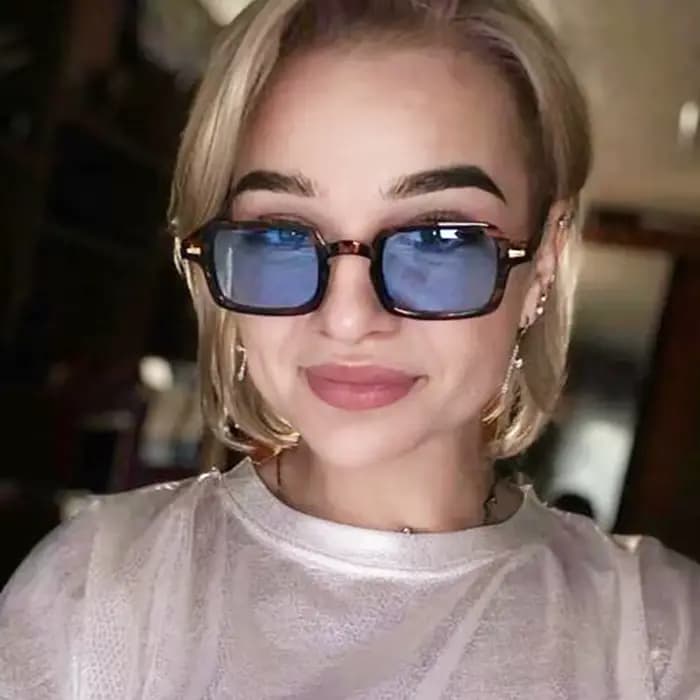 Mode luxueux Rectangle lunettes de soleil femmes ovale Vintage marque concepteur carré lunettes de s