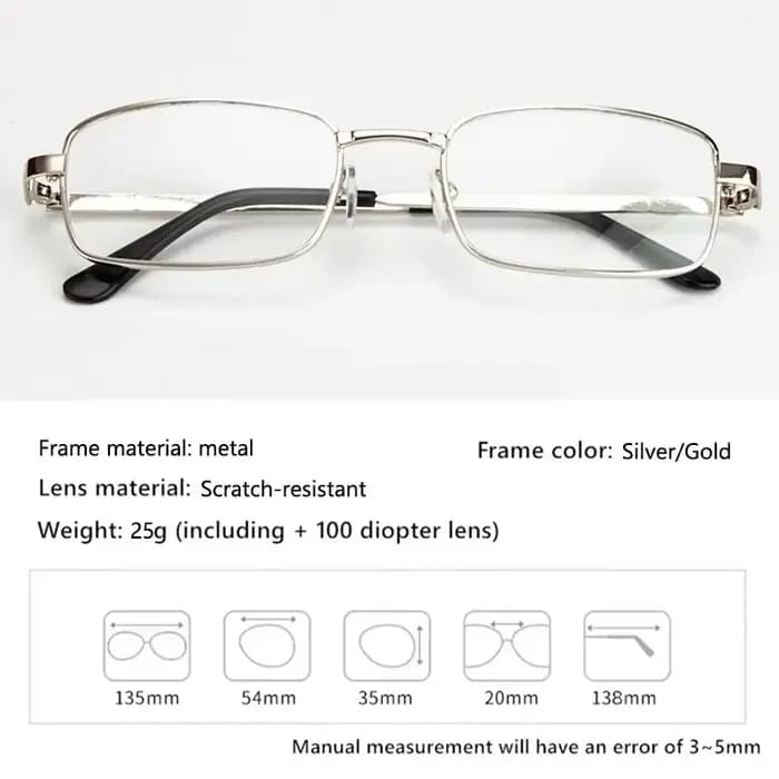 Lunettes de lecture design pour hommes et femmes, monture complète en alliage, verres HD clairs, lun