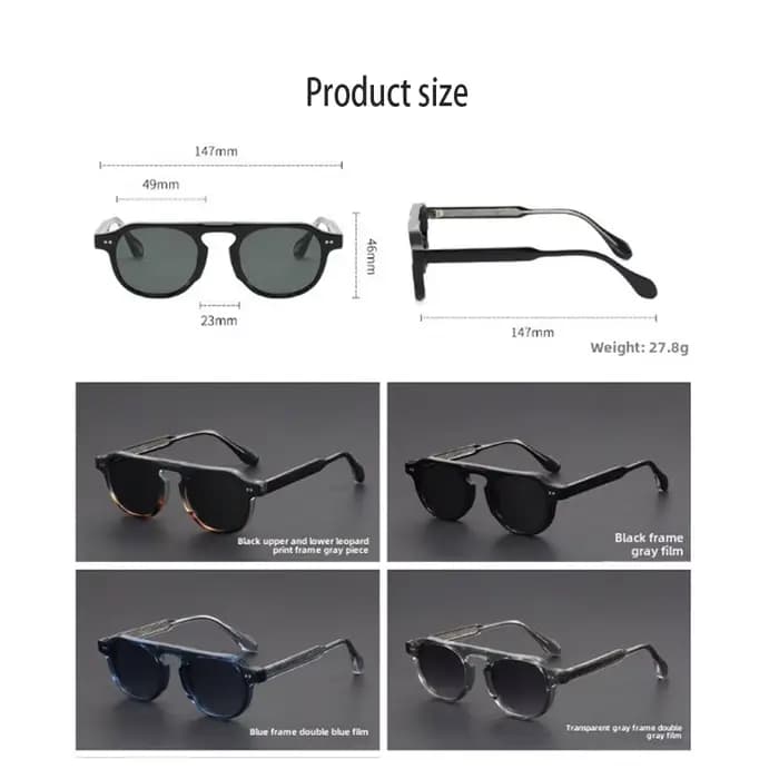 Lunettes en acétate de écaille de tortue pour hommes et femmes