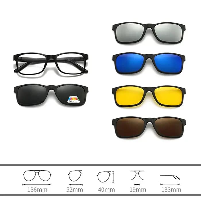 Lunettes de soleil magnétiques myopes pour hommes