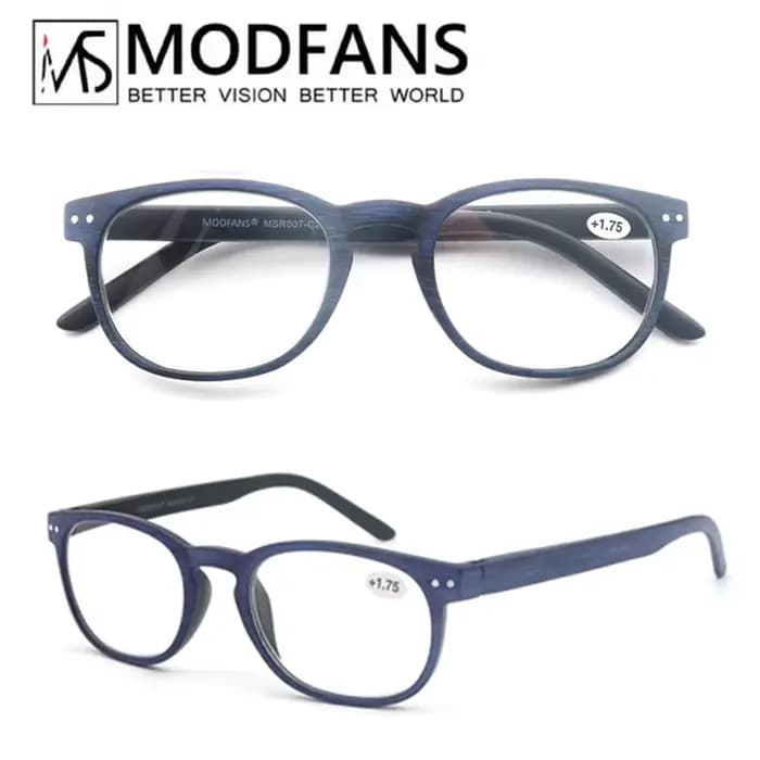 MODFANS – lunettes de lecture rondes aspect bois pour hommes et femmes, monture de lunettes, charniè
