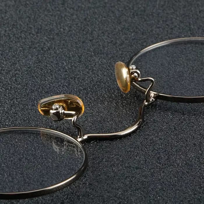 Lunettes rondes vintage en titane de 35mm, design japonais, légères avec verres clairs