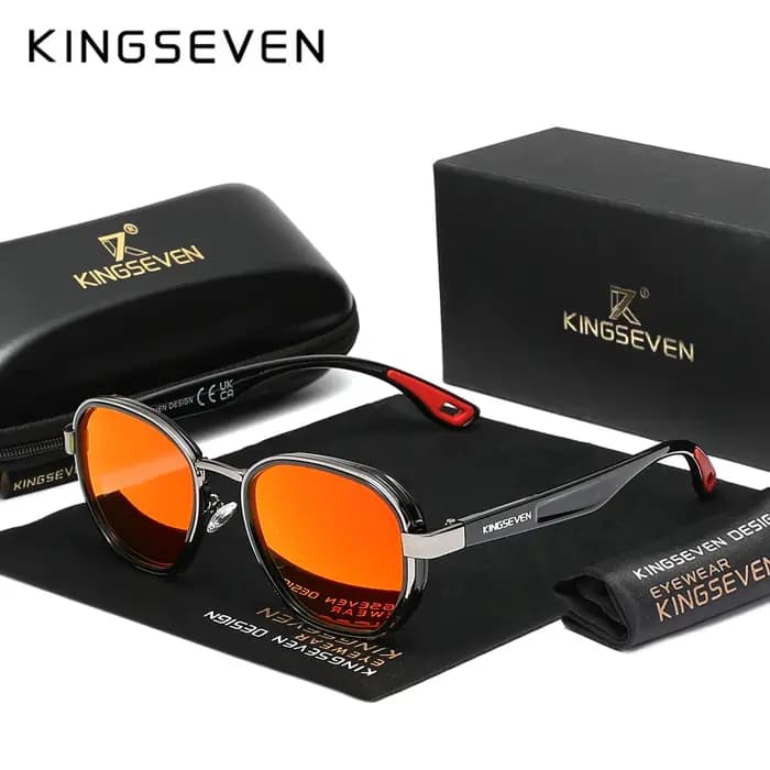 KINGSEVEN lunettes de soleil hommes polarisées UV400 rétro luxe mode