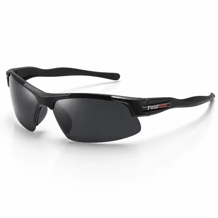 Lunettes de soleil sport polarisées demi-cerclées pour hommes