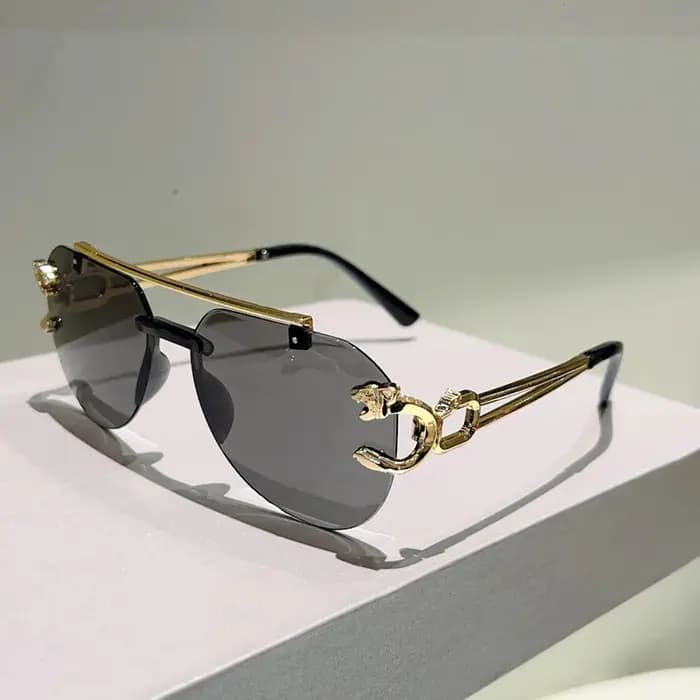 Lunettes de soleil sans monture biseautées pour femmes