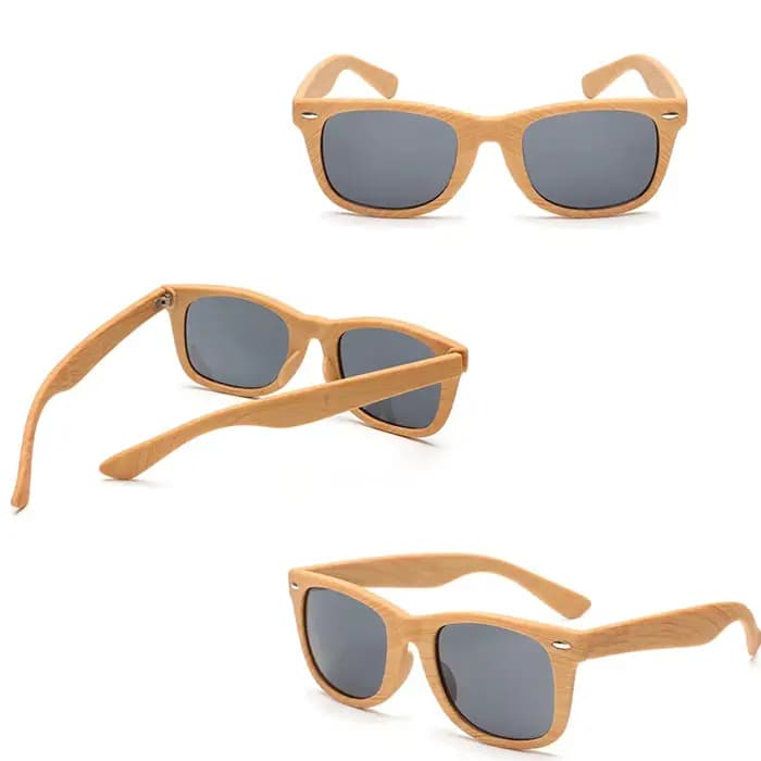 Lunettes de soleil rétro en bambou pour hommes et femmes