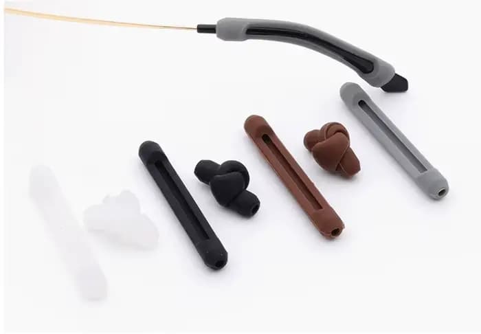 200 pièces DT018 nouvelles lunettes pointe antidérapante, cadre optique, branches, accessoires en Si
