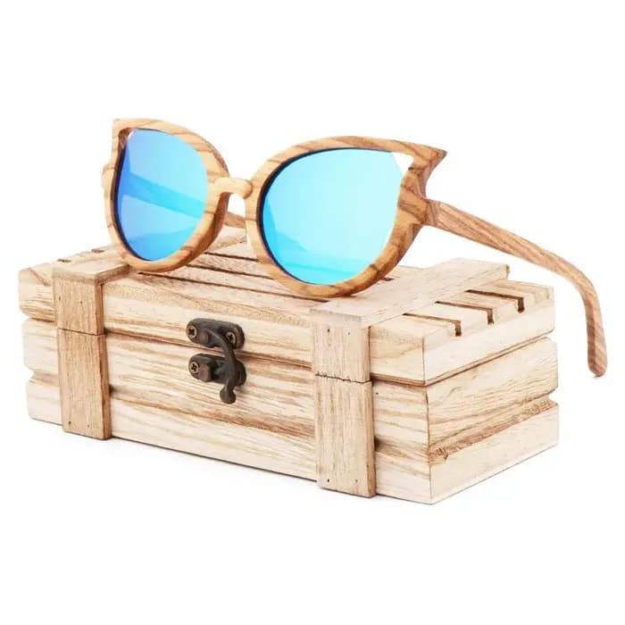 Lunettes de soleil en bois Zebra polarisées UV400