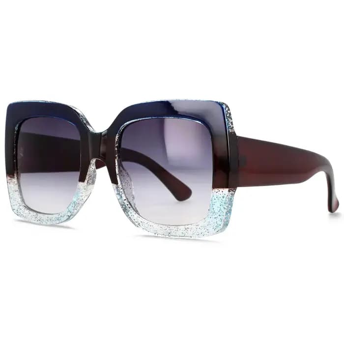 55412 lunettes de soleil carrées rétro pour femmes Vintage grand cadre mode luxe