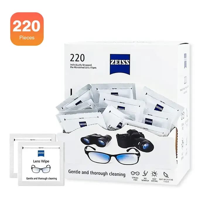 Lingettes nettoyantes pour lentilles pré-humidifiées