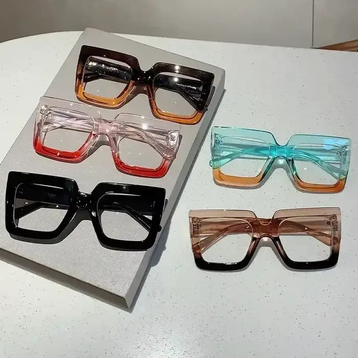 Lunettes transparentes rétro géométriques pour femmes