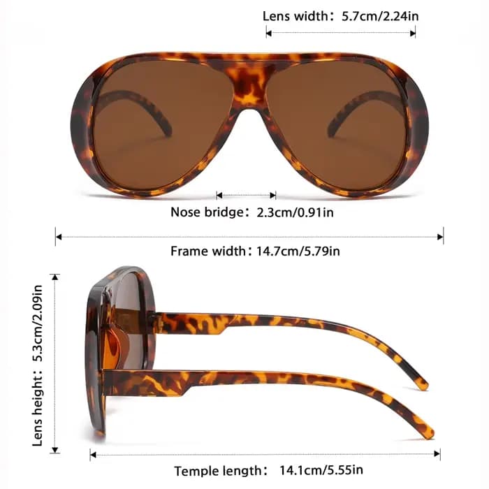 Lunettes de soleil aviateur surdimensionnées 2026 pour femmes et hommes