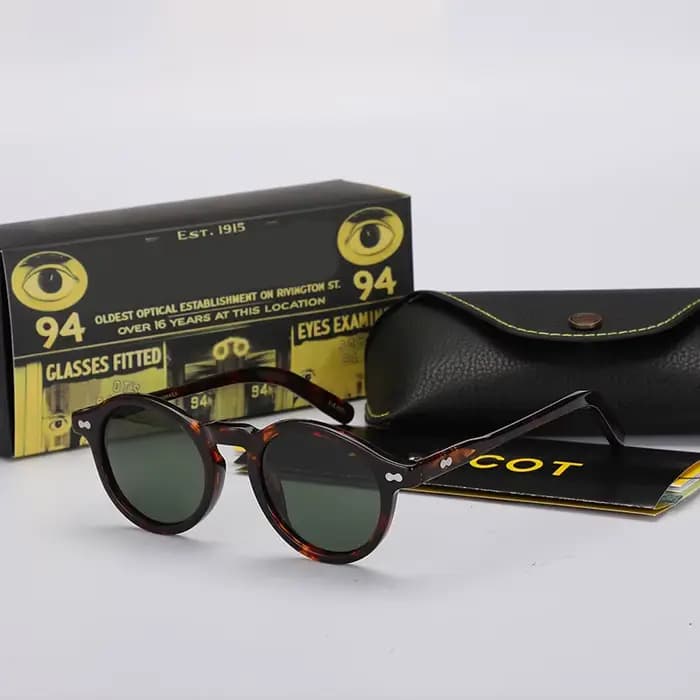 Lemtosh lunettes de soleil rondes homme Johnny Depp lunettes de soleil polarisées femme marque de lu