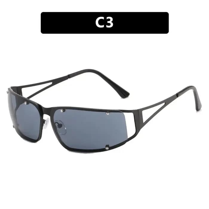 Lunettes de soleil futuristes de créateur de mode