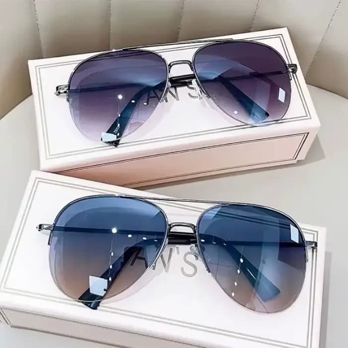 Lunettes de soleil pilote à grande monture pour hommes