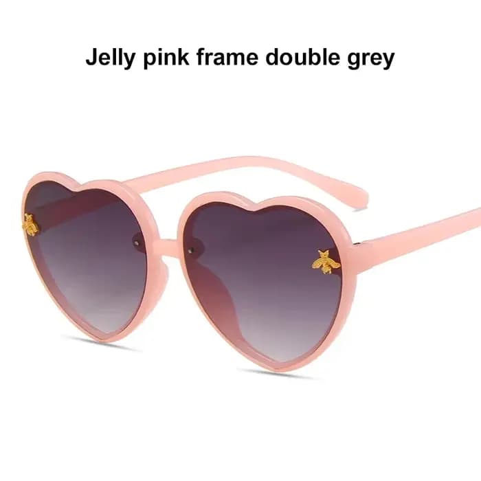 Lunettes de soleil fille enfants paillettes forme de coeur dessin animé parasol lunettes Anti-UV cadeau de fête lunettes de mode Очки Сotyне Norsishi Жletiе