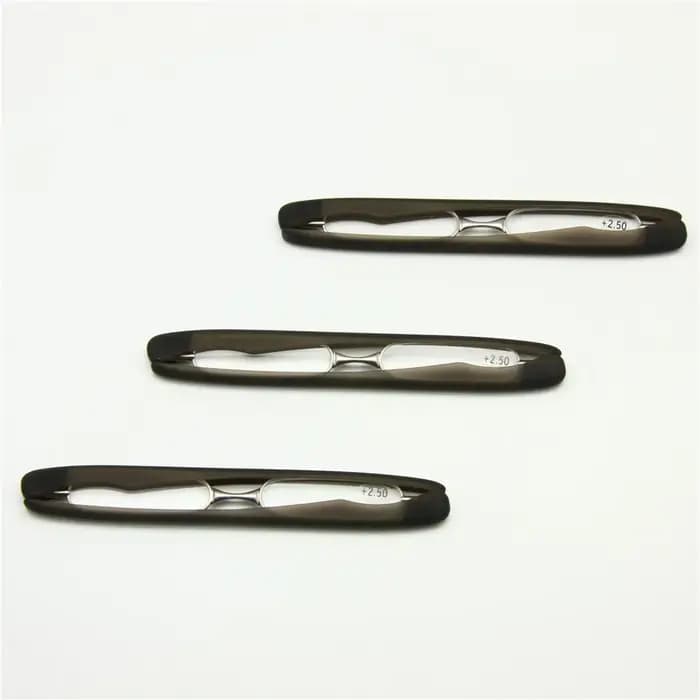 EnzoDate Lot de 3 lunettes de lecture, mini lecteur de poche pliable brevet américain, lunettes port
