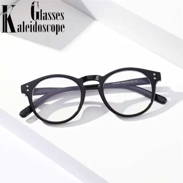 Anti lumière bleue lunettes rondes cadre femmes hommes Vintage