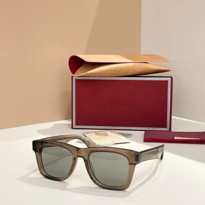 SPACE ODYSSEY HEYWOOD Lunettes de soleil ovales en acétate vintage de haute qualité