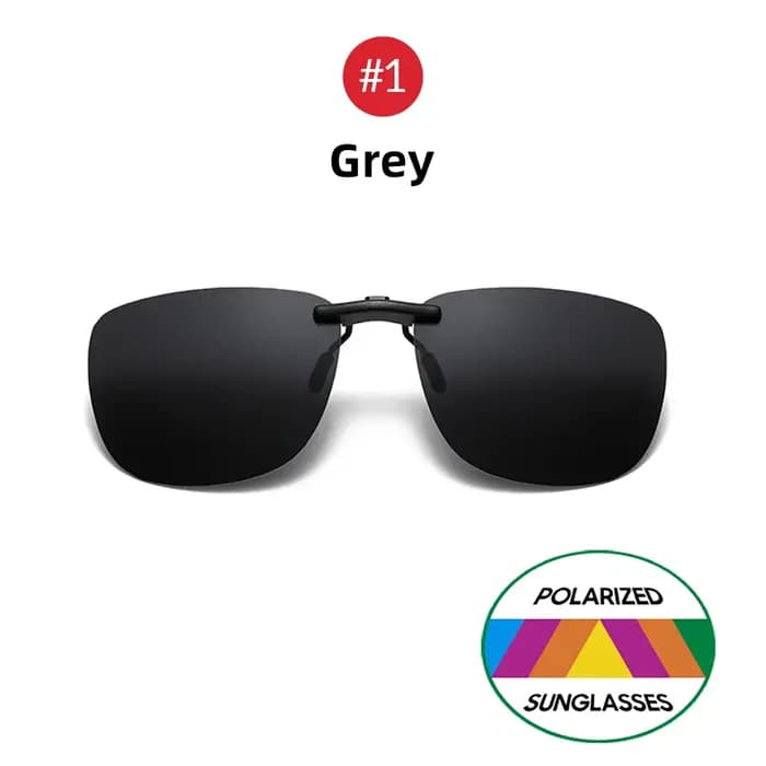 Lunettes de soleil polarisées à Clip carré pour femmes et hommes, verres noirs UV400, Vision nocturn