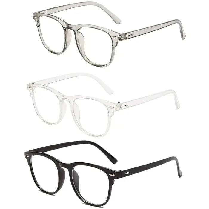 Lunettes carrées classiques noires pour hommes