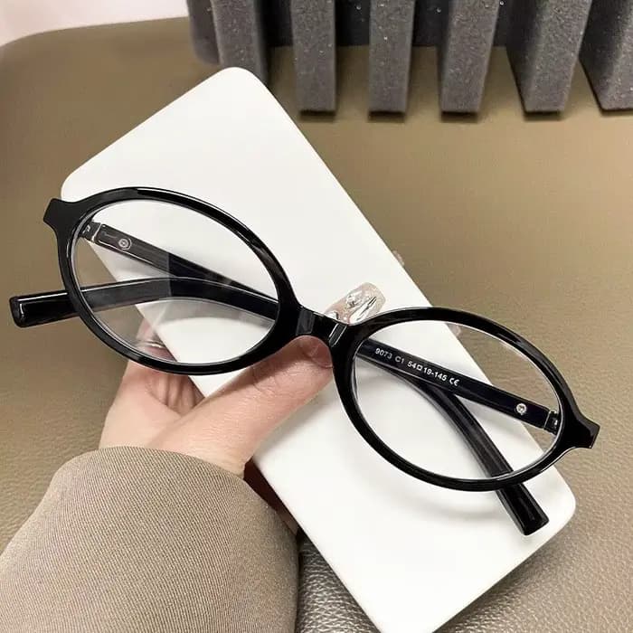 Y2K – lunettes ovales Anti-lumière bleue bloquant la lumière, verres transparents avec filtre Anti-r
