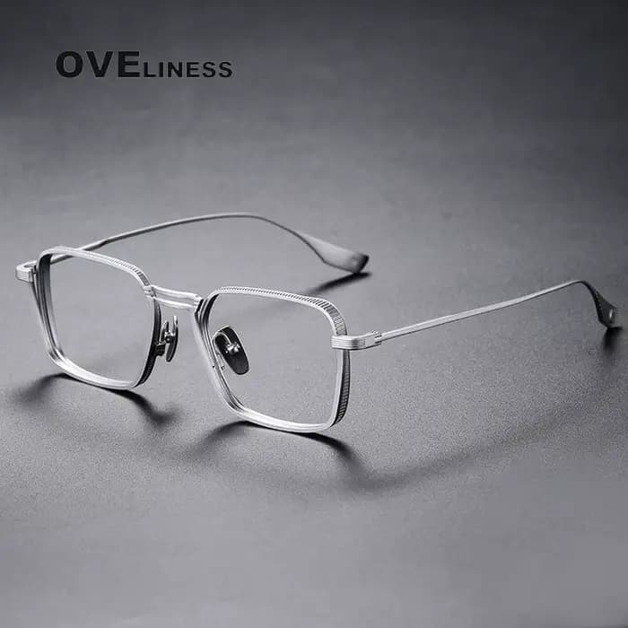 Mode pur titane lunettes cadre hommes femmes marque Design ultraléger montures de lunettes haute qua