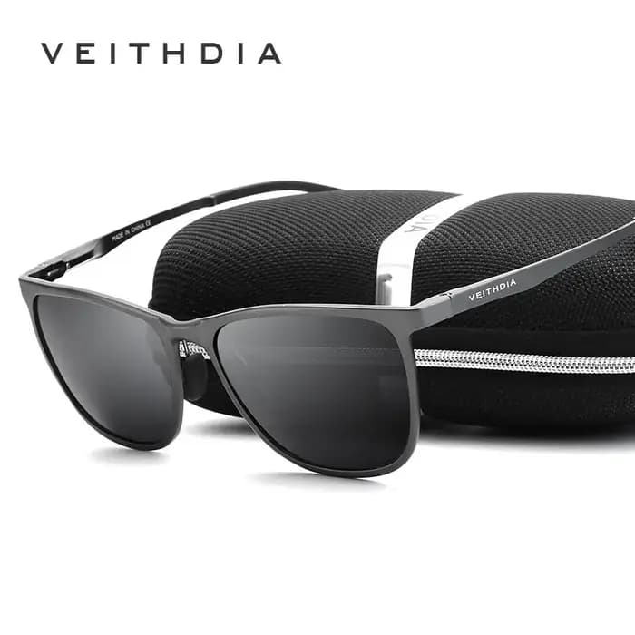 VEITHDIA mode Vintage hommes lunettes de soleil polarisées UV400 lentille lunettes aluminium magnési