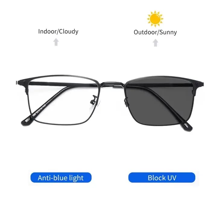 Lunettes de lecture optiques rétro ultralégères en alliage de titane, monture carrée d'affaires phot