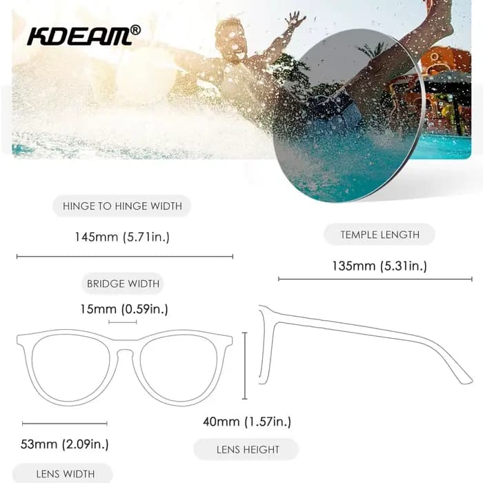 KDEAM – lunettes de soleil Vintage pour femmes, verres polarisés et photochromiques, protection sola