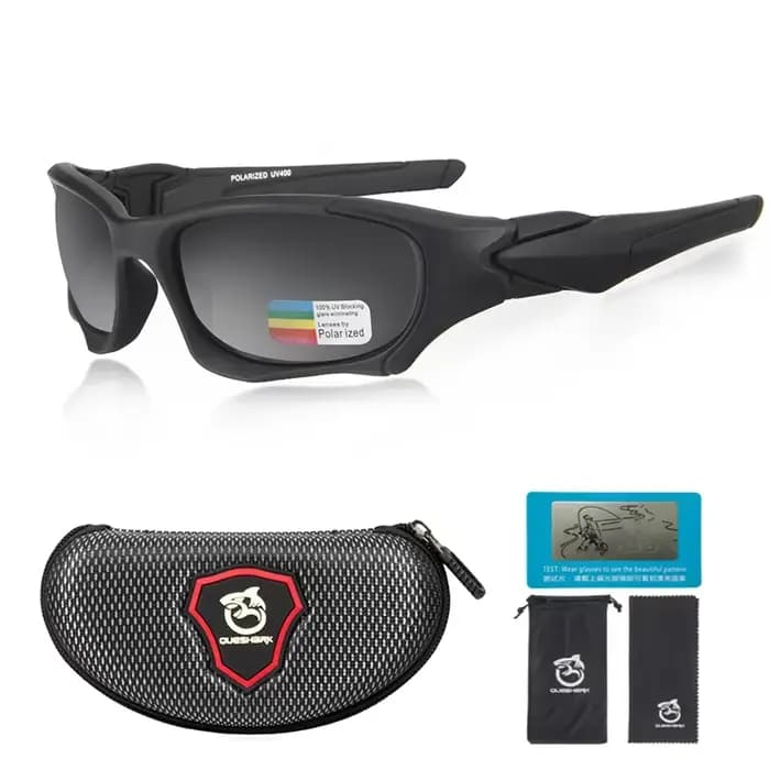 QUESHARK hommes femmes HD polarisé Sport pêche lunettes de soleil UV400 Anti-éblouissement randonnée