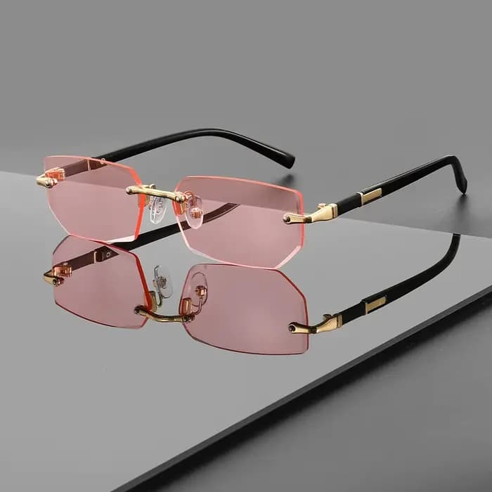 Lunettes carrées sans monture tendance et personnalisées pour hommes et femmes, idéales pour un usag